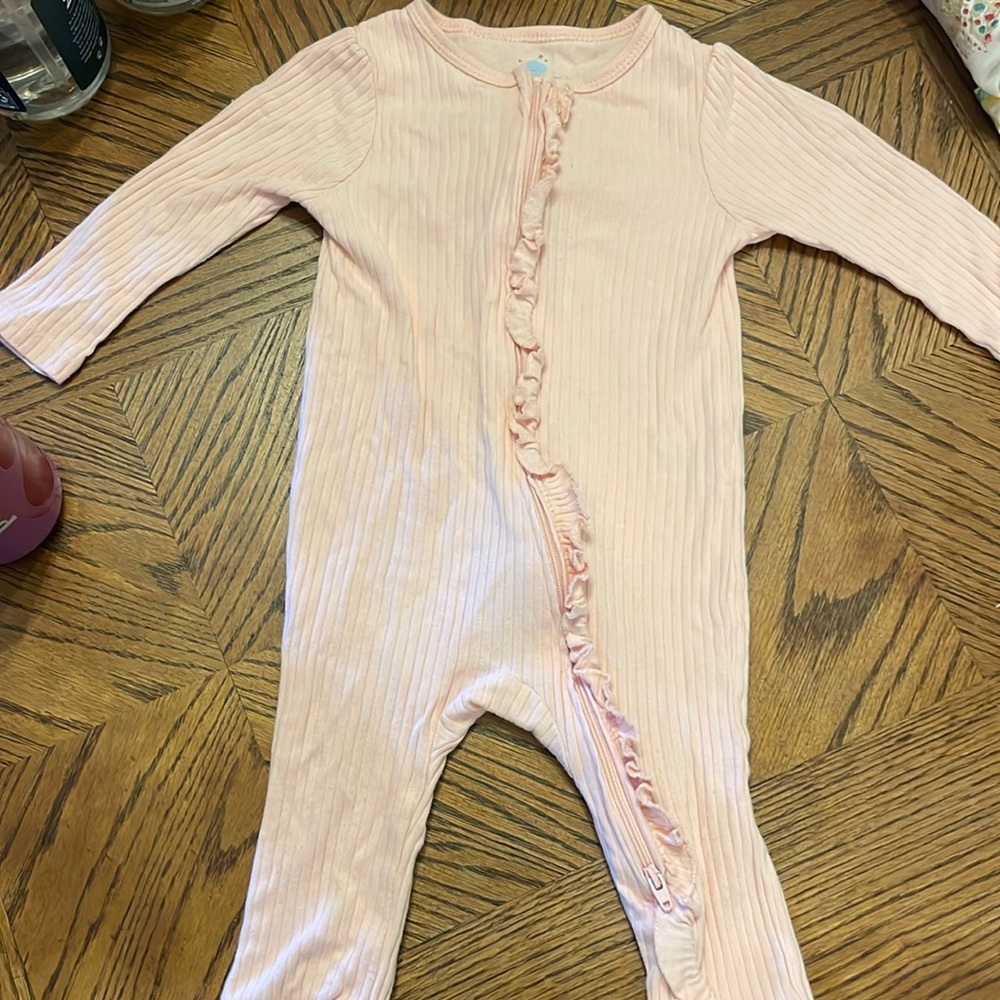 Cloud island pink ribbed pjs